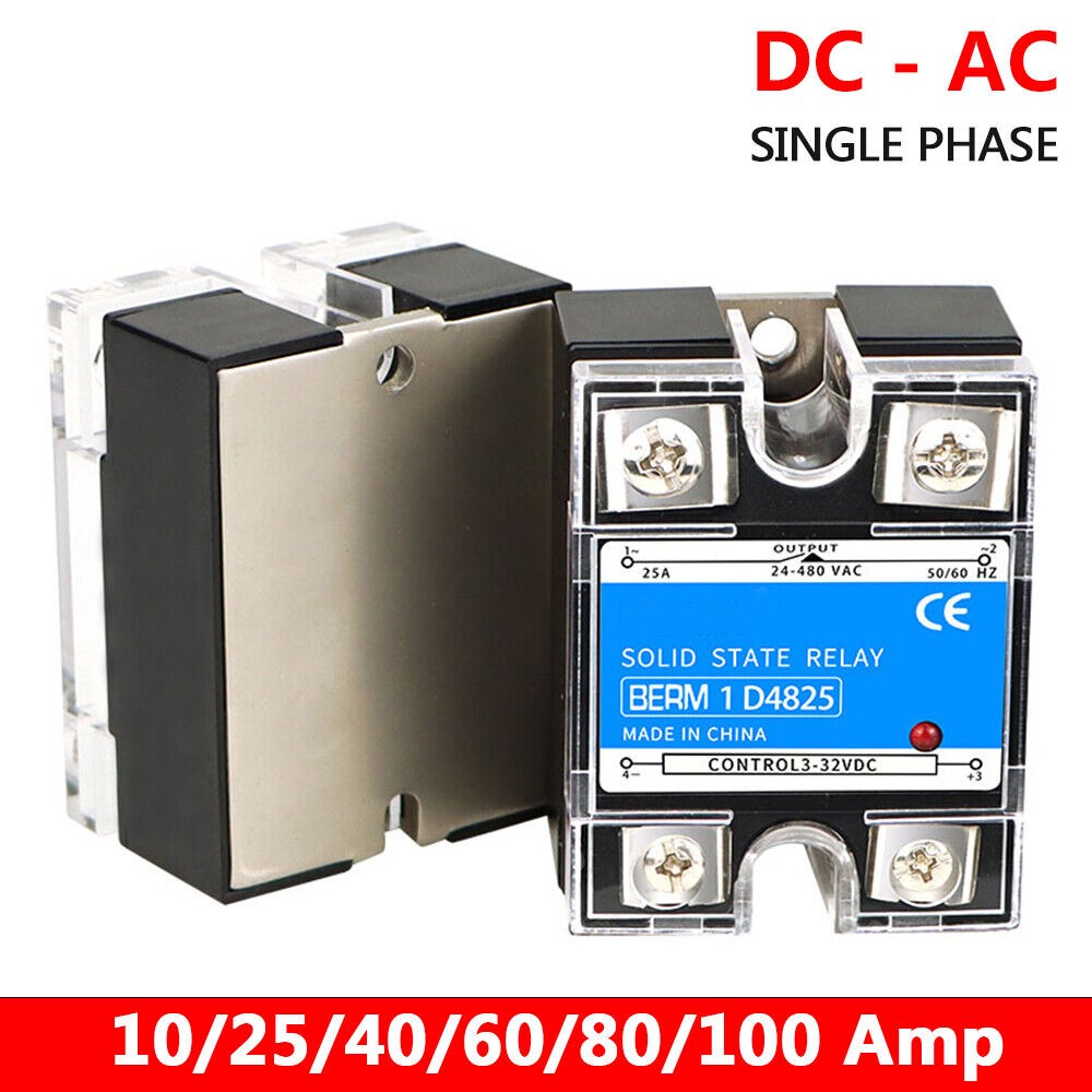 Solid State Relays SSR Input DC 3-32V to Output AC 24-480V Single-phase 80A