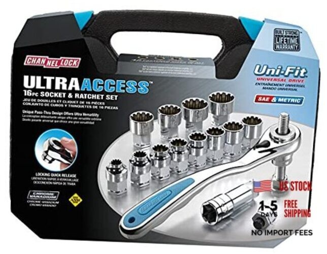 39100 Ultra Access Socket Set, 16 Piece, Chrome/Nickel