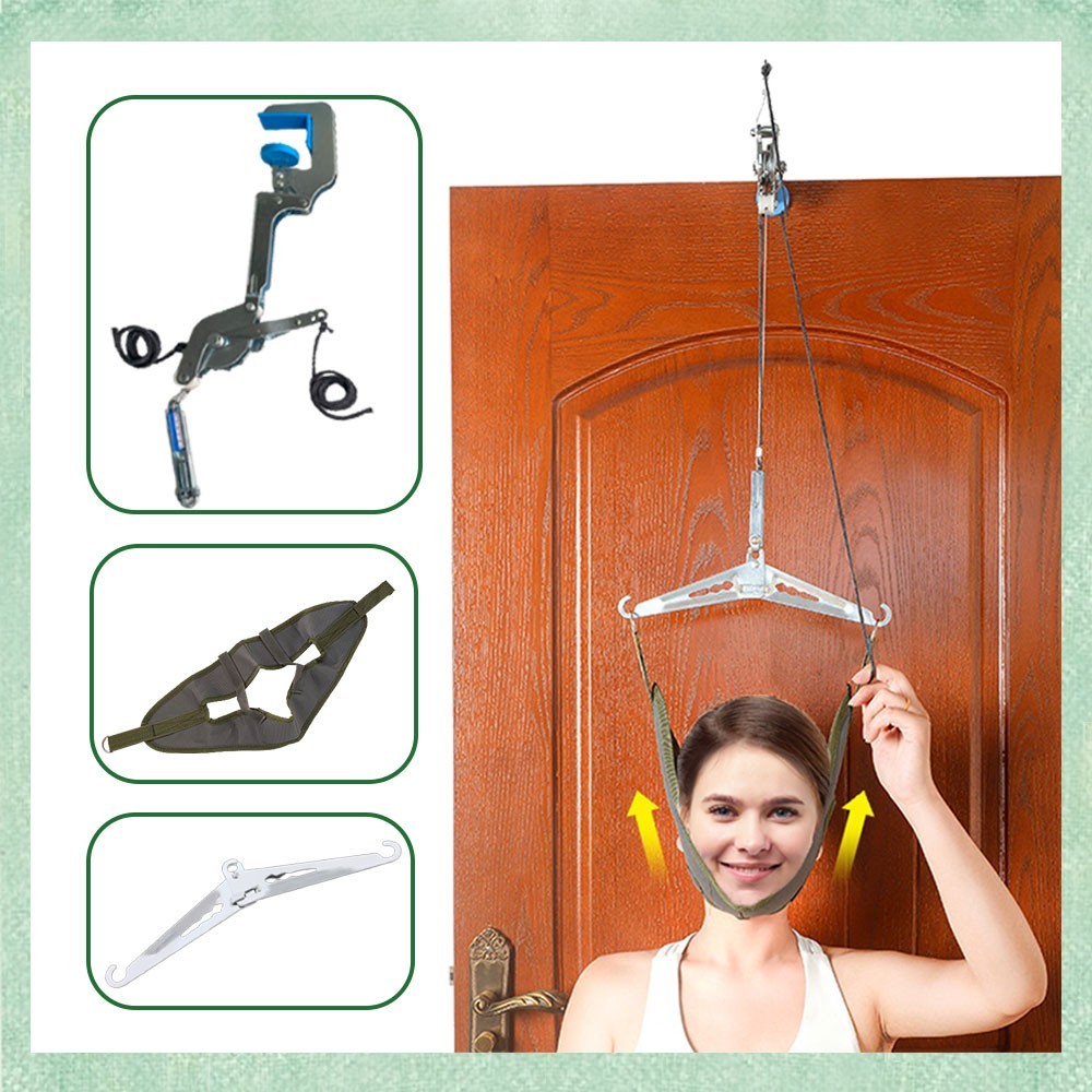 Cervical Neck Traction Device Over Door Stretcher Brace for Neck Pain Relief