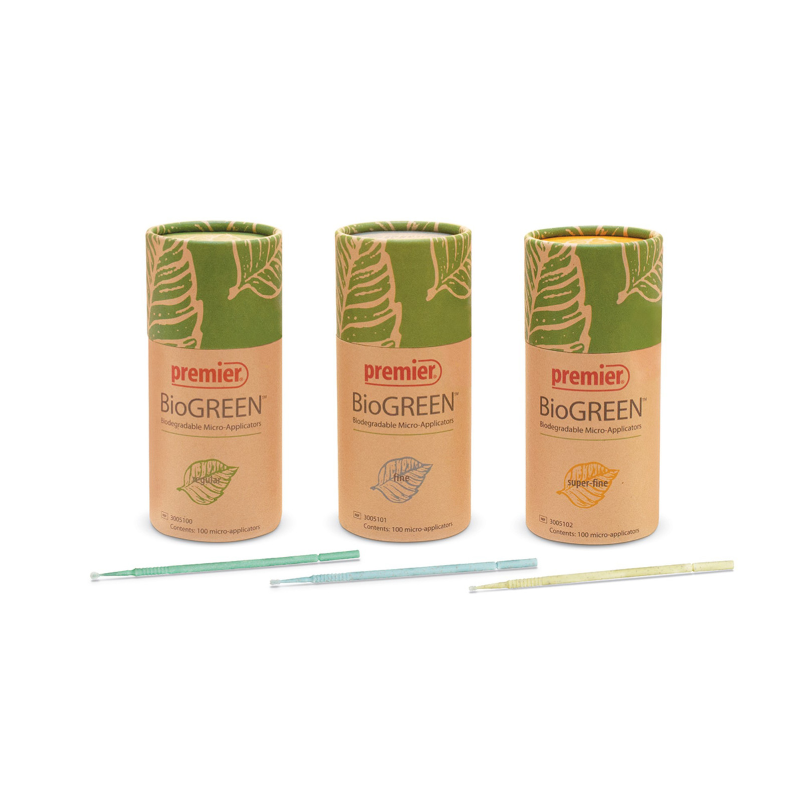 Premier Dental 3005102 BioGreen Micro Applicators 100/Pk
