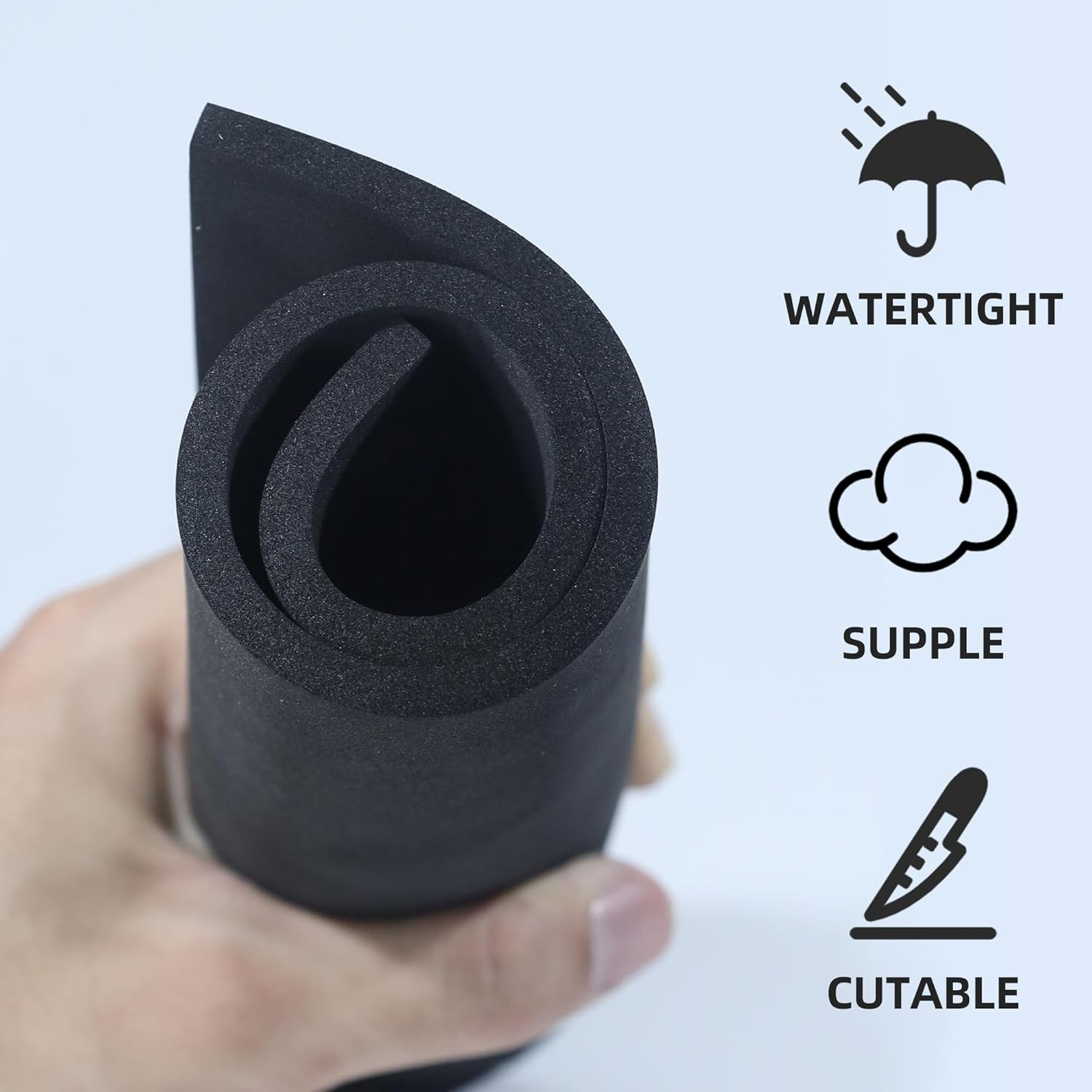 30 Pack 8 x 12 Inch EVA Foam Sheets, 3 mm Thick Black Crafts Foam Sheet, Cosp...