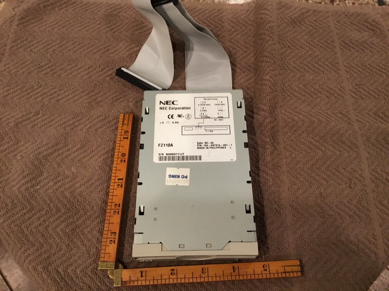 Vintage NEC FZ110A Internal Zip Drive With Ribbon Cable Used