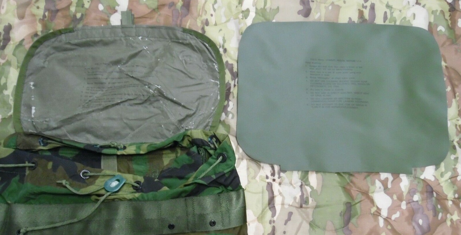 Medium ALICE Pack Replacement Rubberized Map Pocket Lid / Flap liner NOS