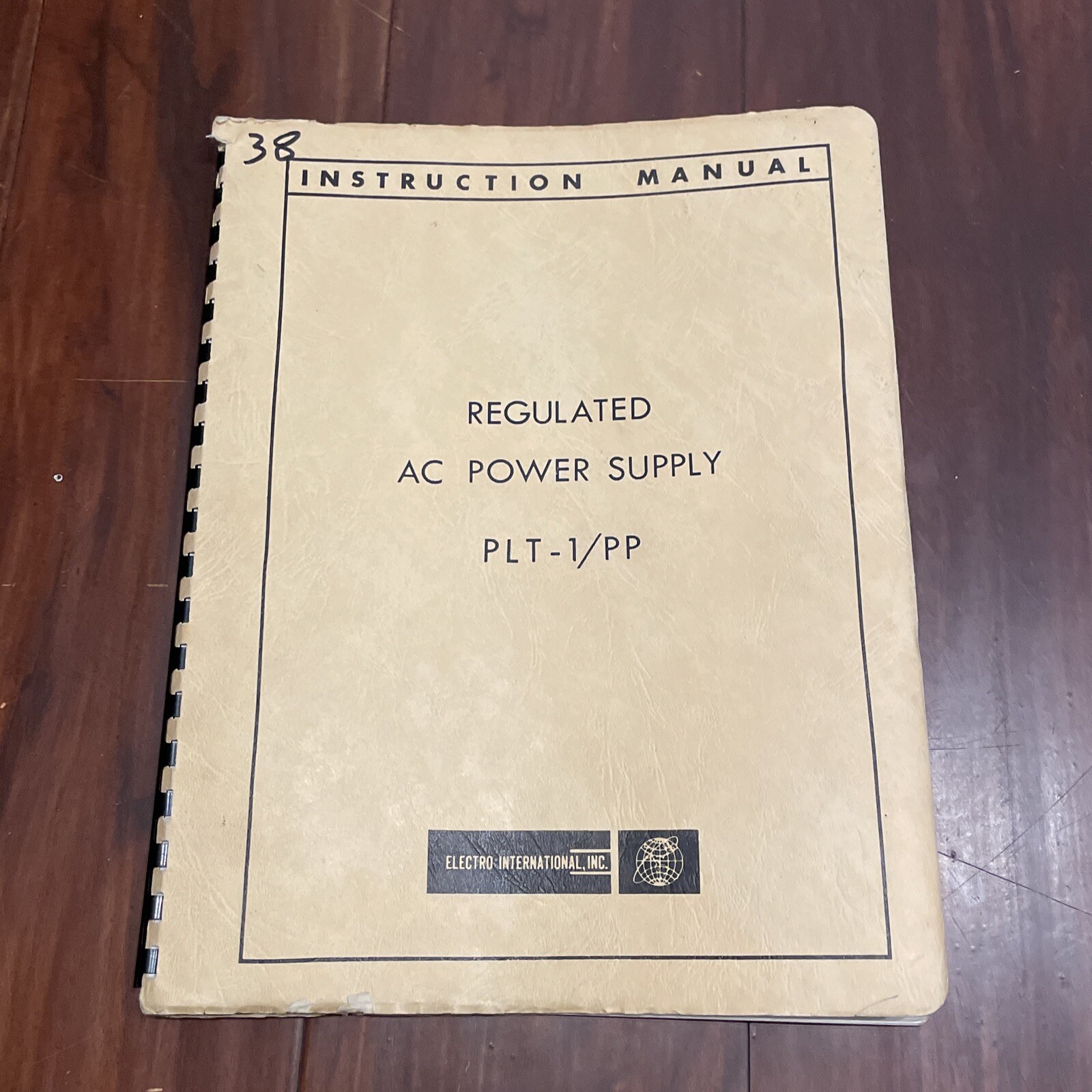 Electro International PLT-1/PP Regulated AC Power Supply Instruction Manual