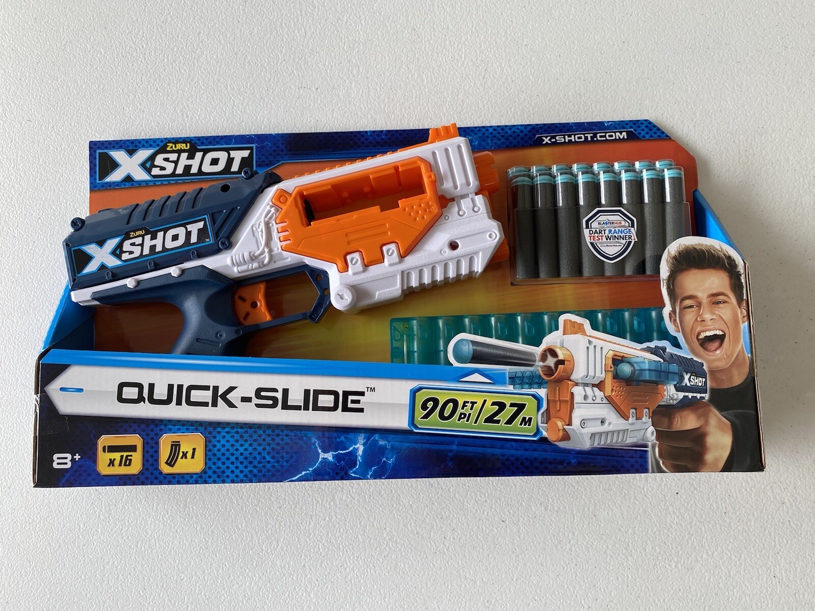 Xshot Foam Dart Blaster Quick Slide With 16 Test Winner Darts Zuru #36401