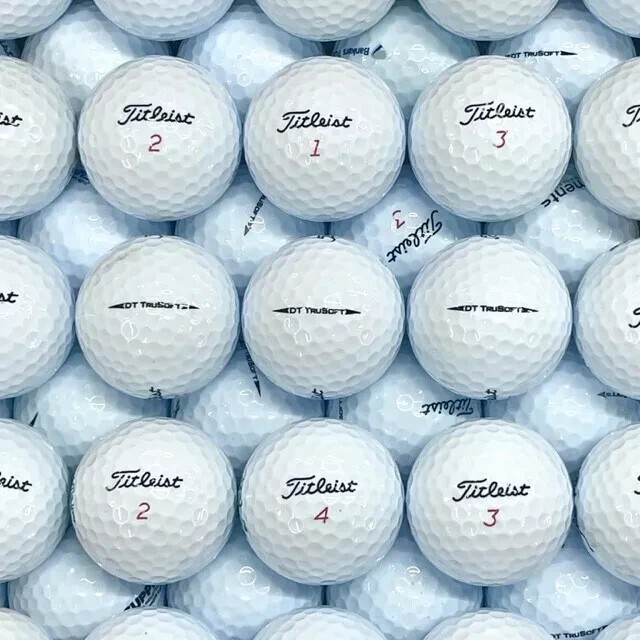 50 Titleist DT TruSoft Bulk Lot Used Golf Balls 5A Mint Condition White