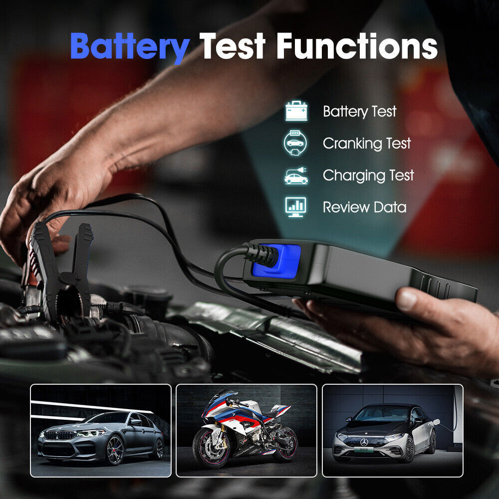 OBD2 Scanner 12V Car Battery Tester Check Engine Fault Code Reader I/M Readiness