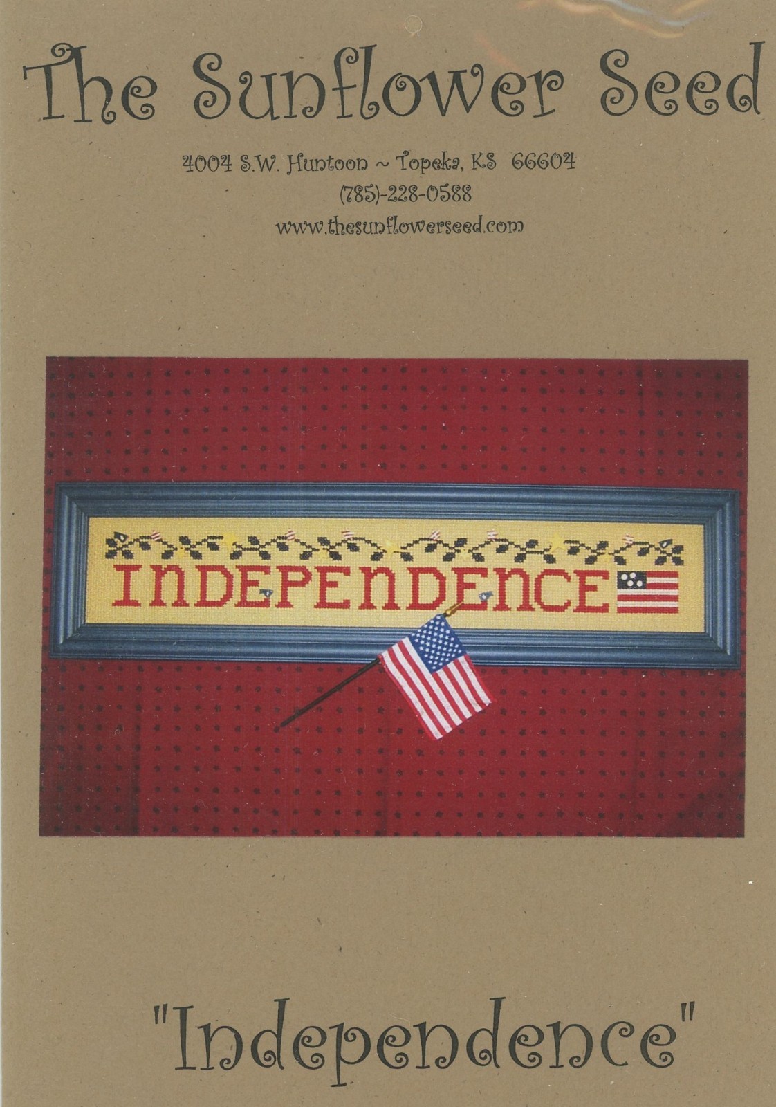 The Sunflower Seed Independence Counted Cross Stitch Pattern