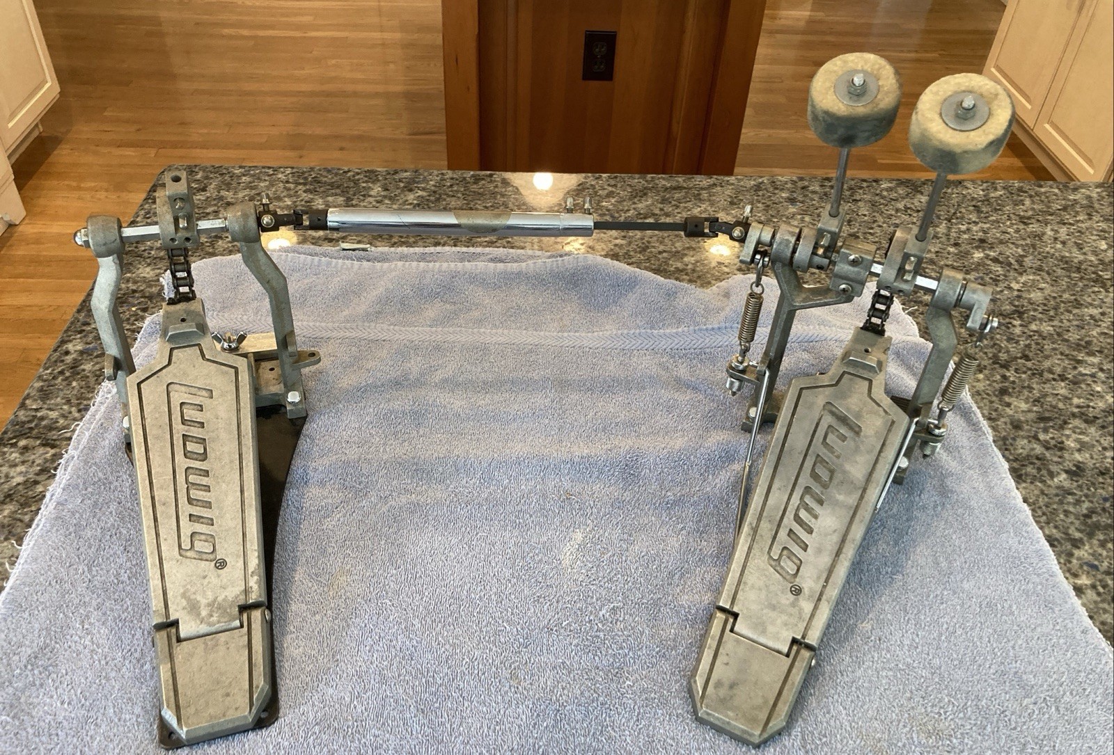 Vintage Ludwig Double Bass Drum Pedal Chain Drive *L@@K*
