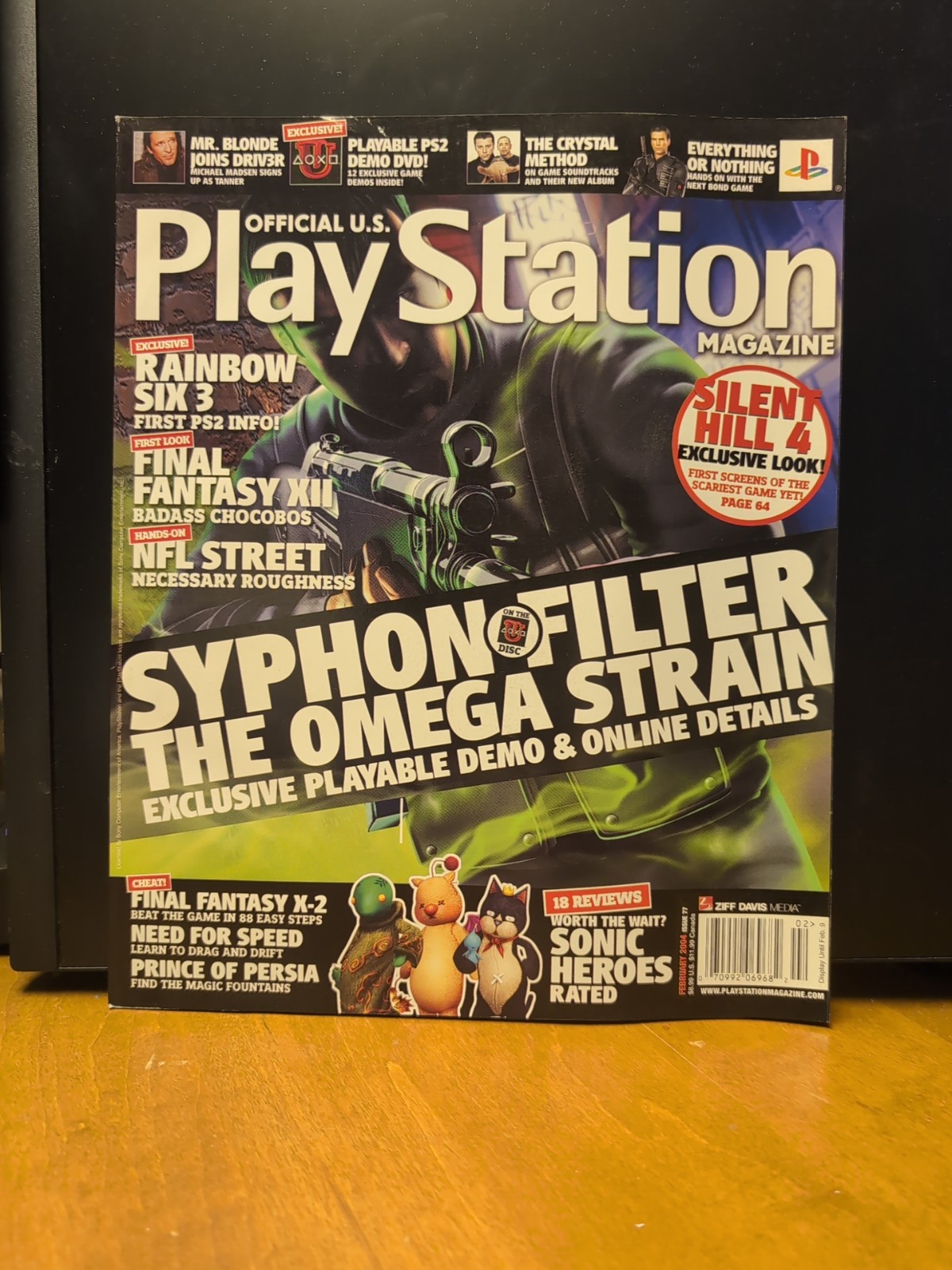 Official Playstation Magazine February 2004  Issue 77 Syphon Filter No Demo Disc