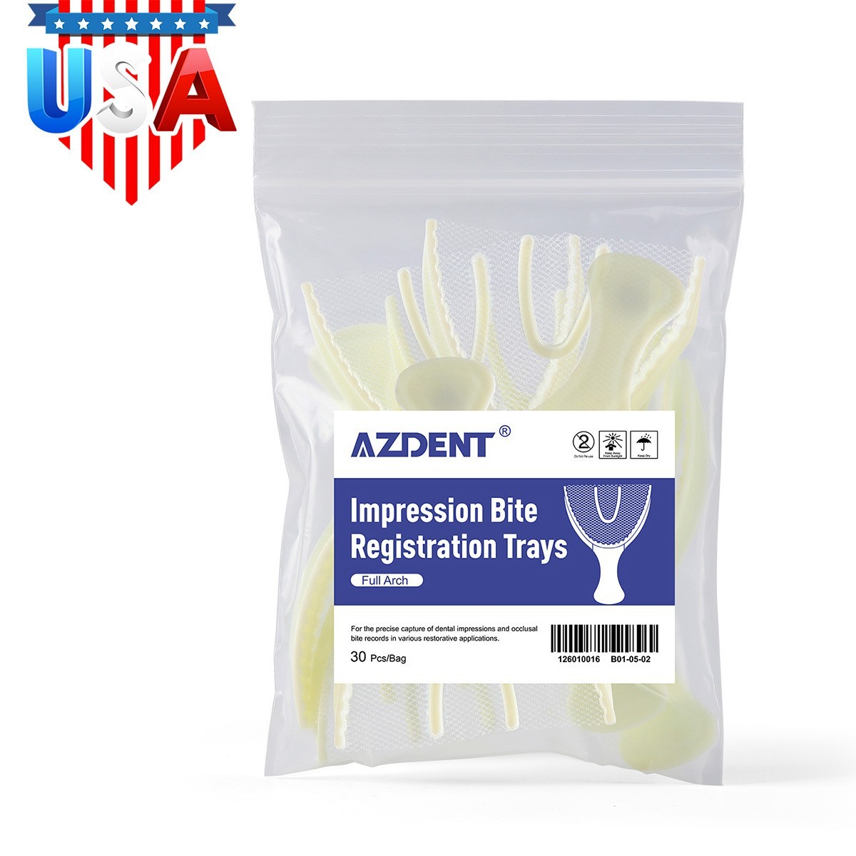 Dental Impression Triple Trays Registration Bite Trays Disposable Multi Styles