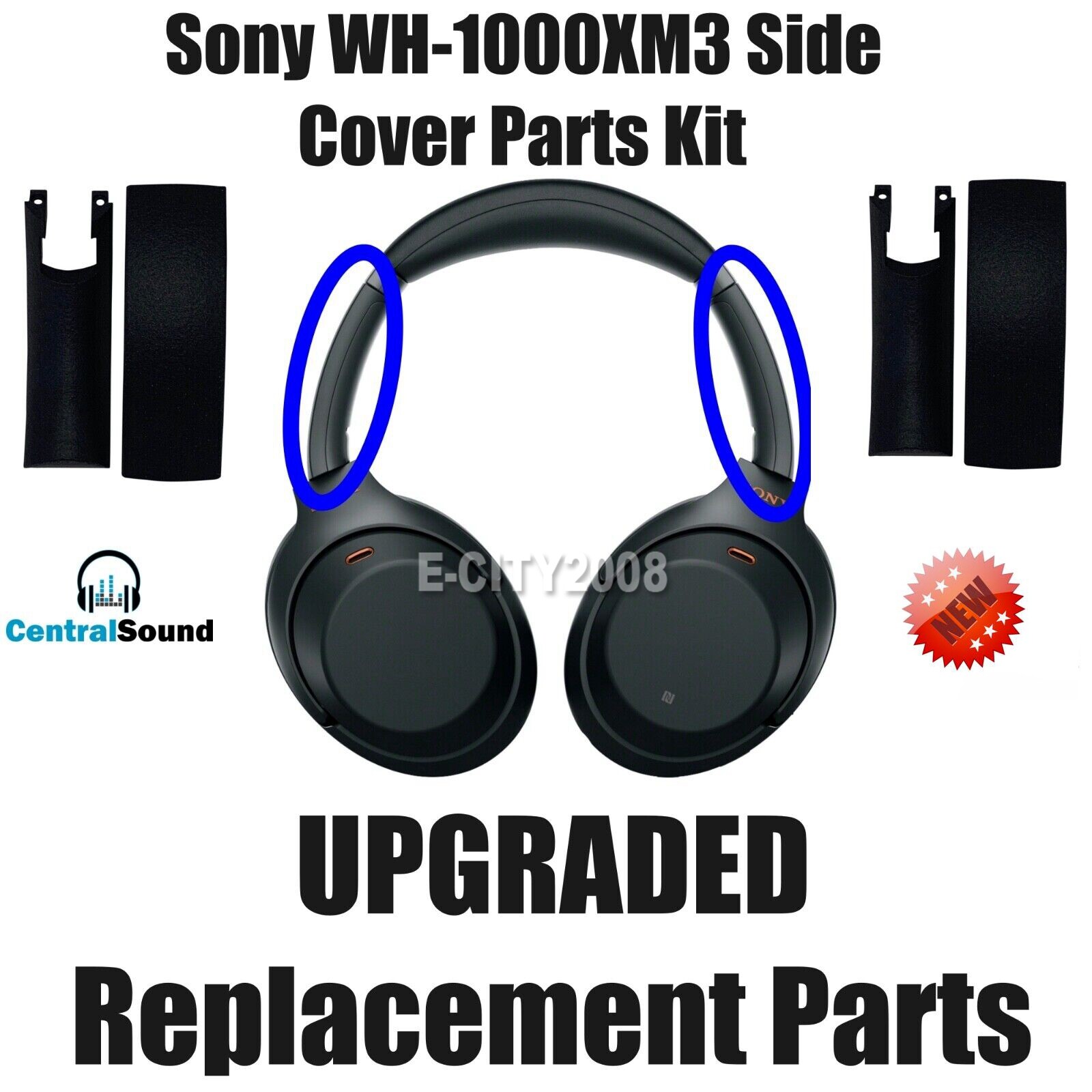 Replacement Side Cover Slider Part KIT for Sony WH1000XM3 WH-1000XM3 Headphones