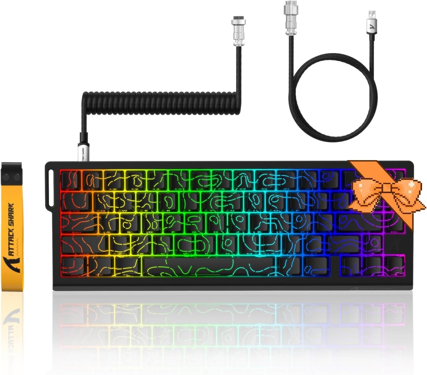 ATTACK SHARK X68 HE Rapid Trigger Keyboard Magnetic Switch with C01PRO Cable