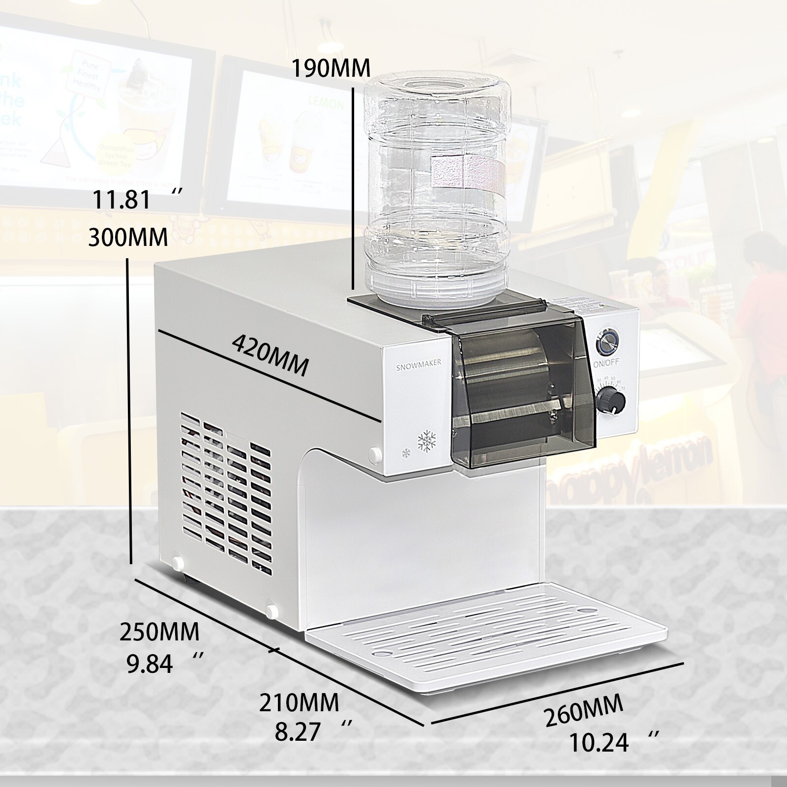 USA Automatic Hom Snowflake Ice Machine Shaved Ice Making Machine