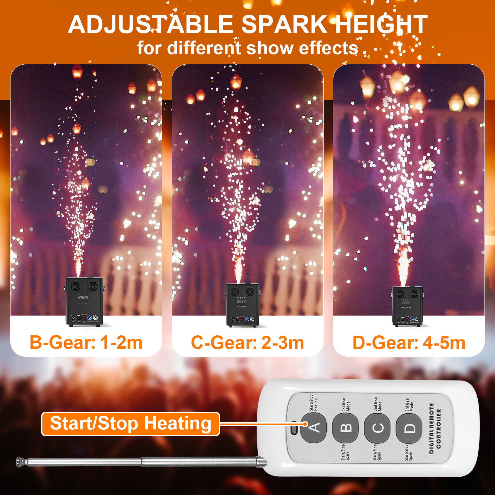 700W Cold Spark Firework Machine Stage Effect DMX Machine DJ Event Party Wedding