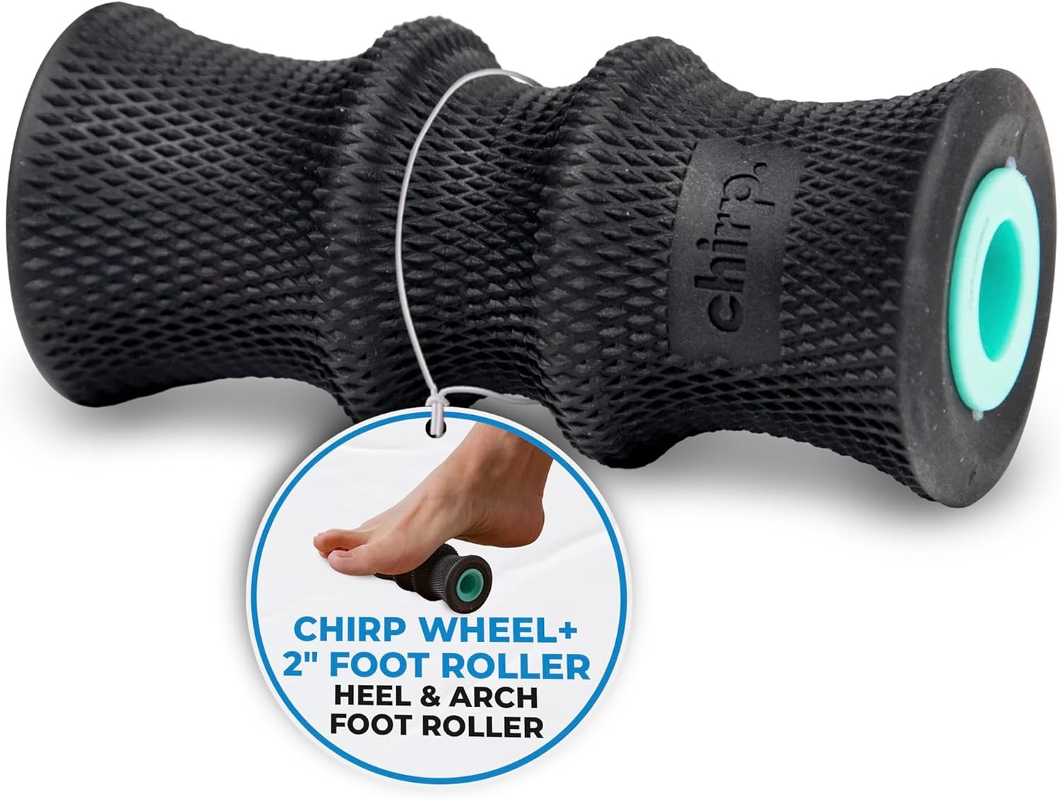 Chirp Wheel Foam Roller – Targeted Back & Neck Relief, Lumbar Spine Stretcher,