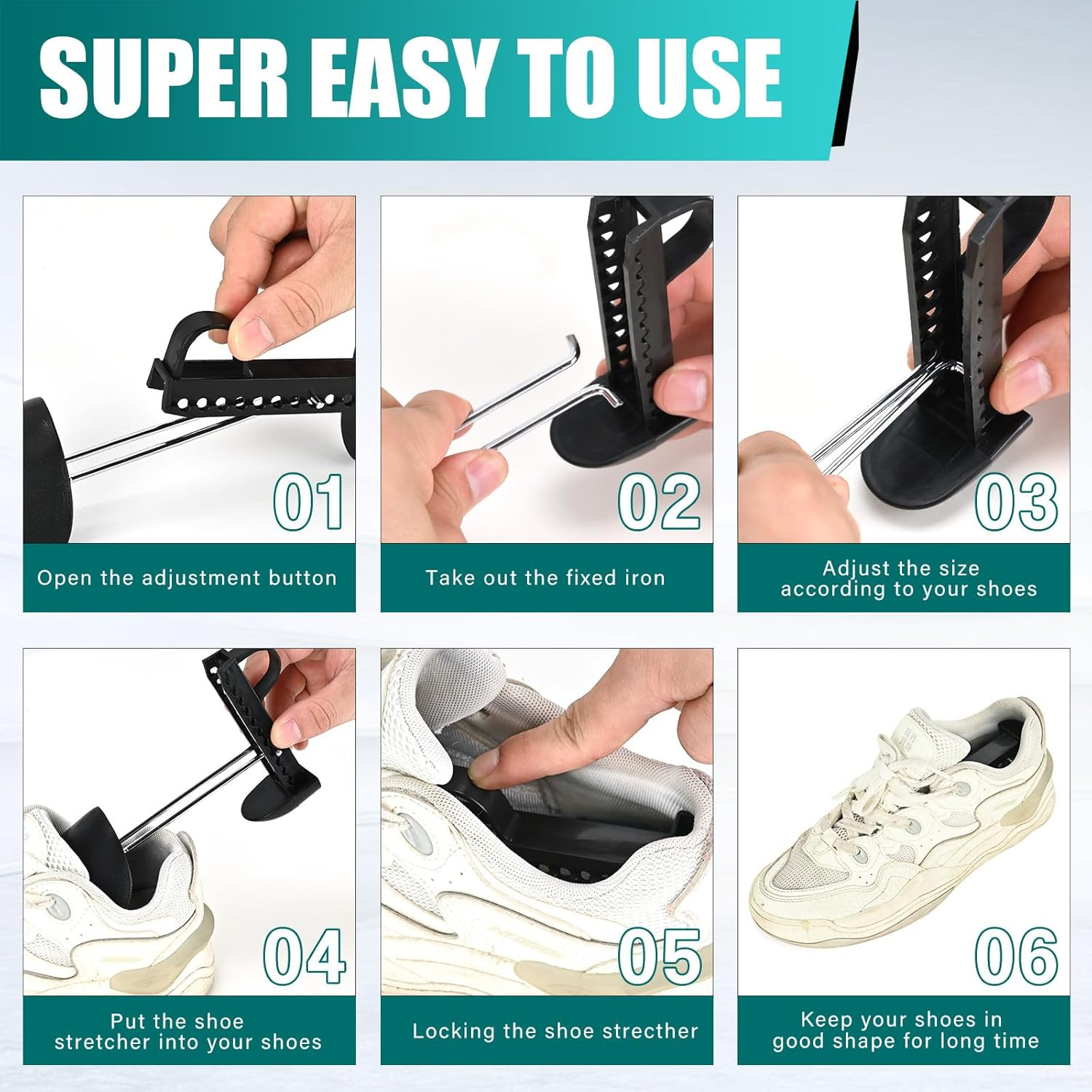 5 Pairs Practical Adjustable Length Men Shoe Tree Shoe Stretcher Boot Holder ...