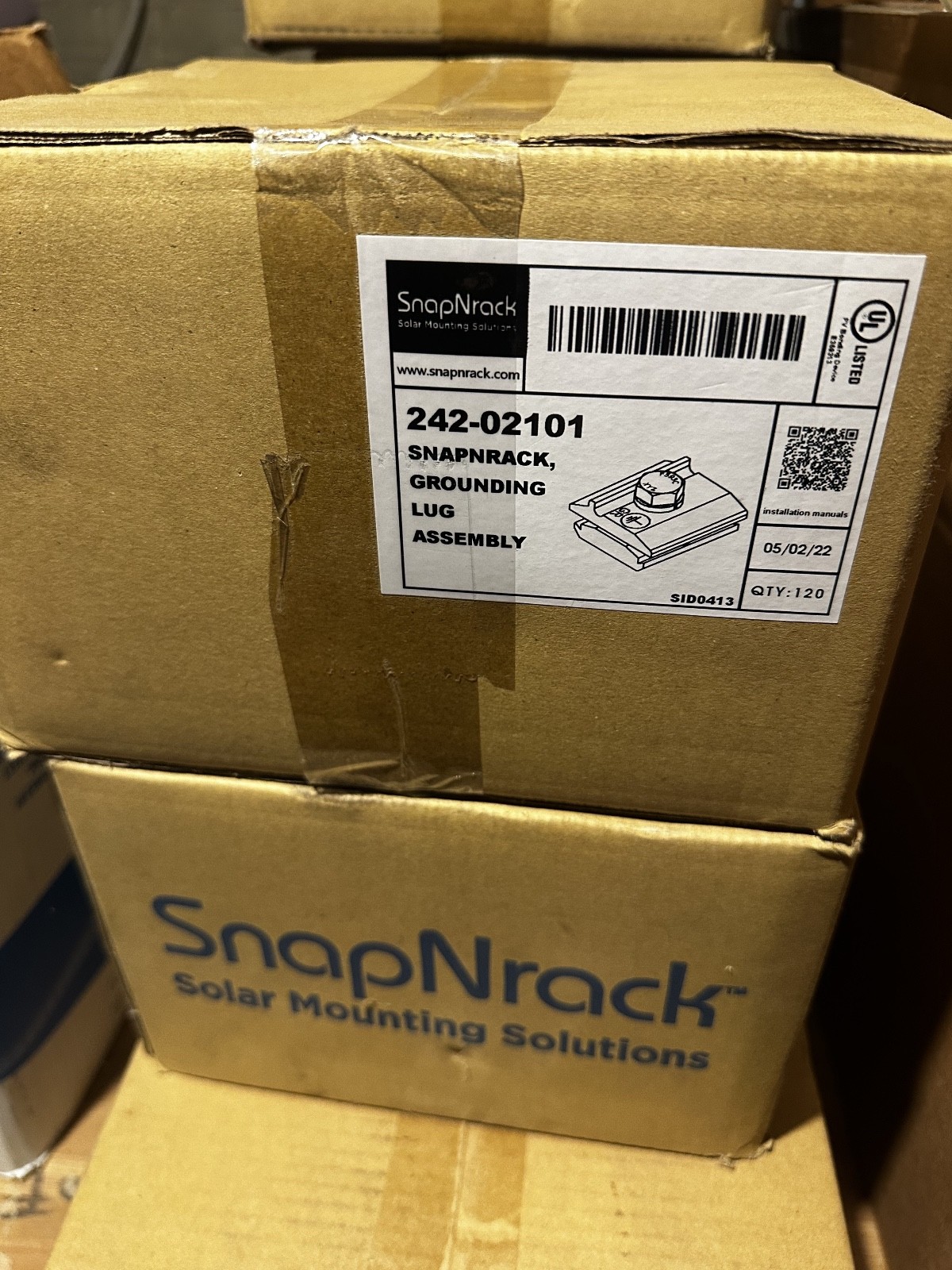 SnapNrack 242-02101 Grounding Lug Assembly Box of 120
