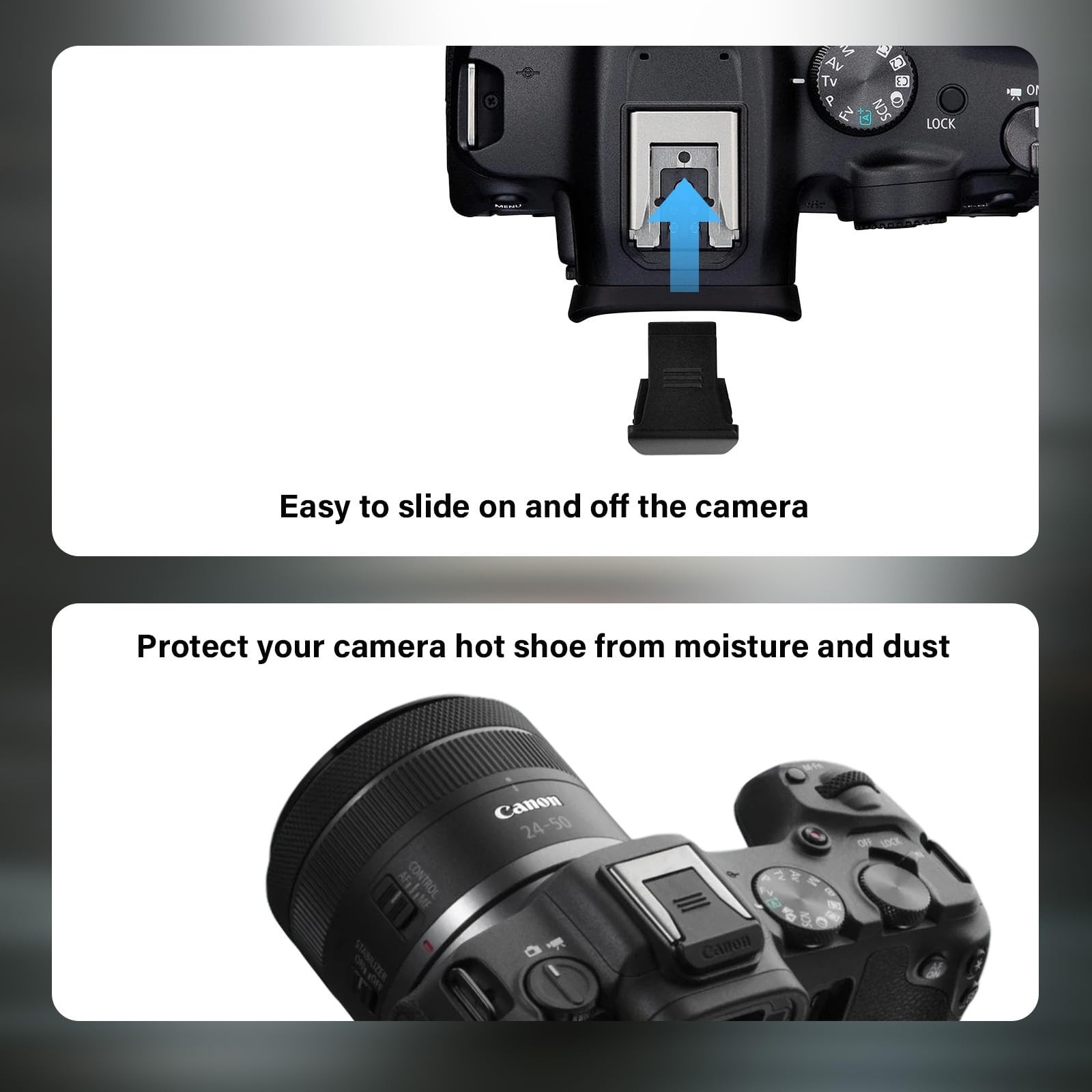 Camera Accessories Kit for EOS R100 - Silicone Case, LCD Protector (2 Pack), Hot