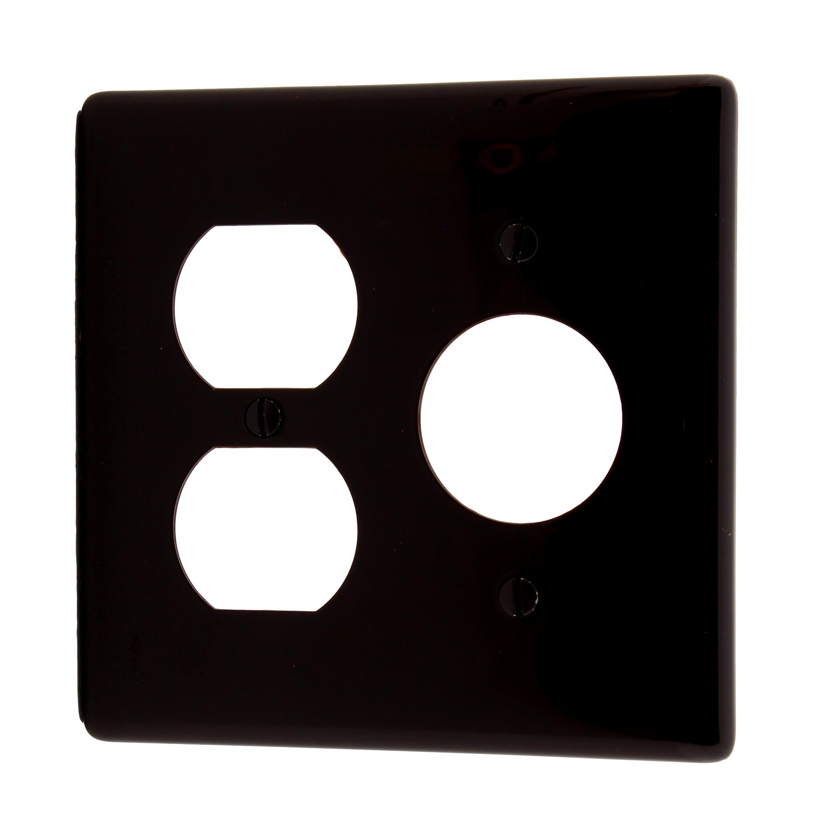 Hubbell NP78 Brown 2-Gang Duplex 1.406" Single Outlet Standard Wallplate Cover