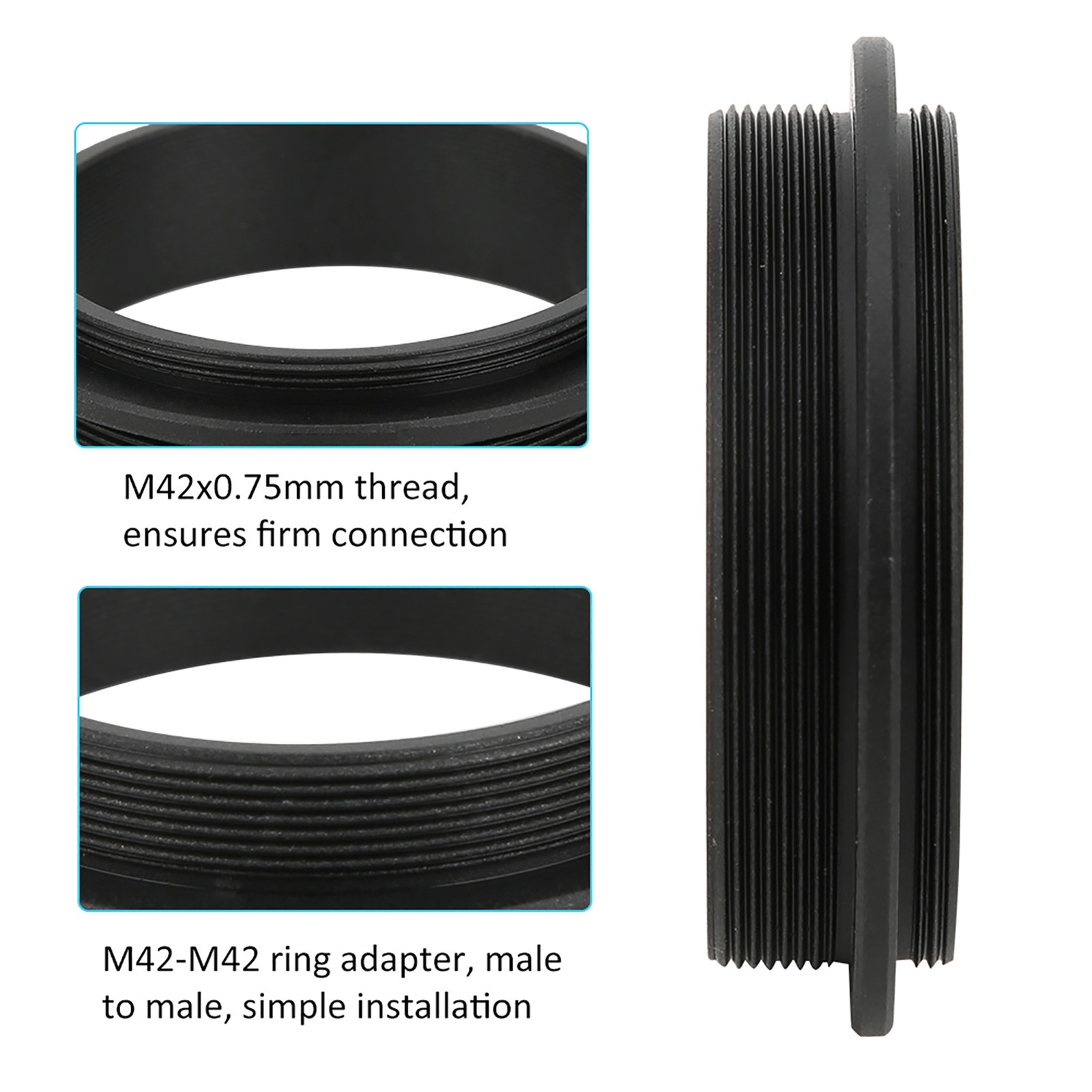 M42-M42 M42x0.75mm 42mm-42mm Male-to-Male Coupling Adapter Set For Filters