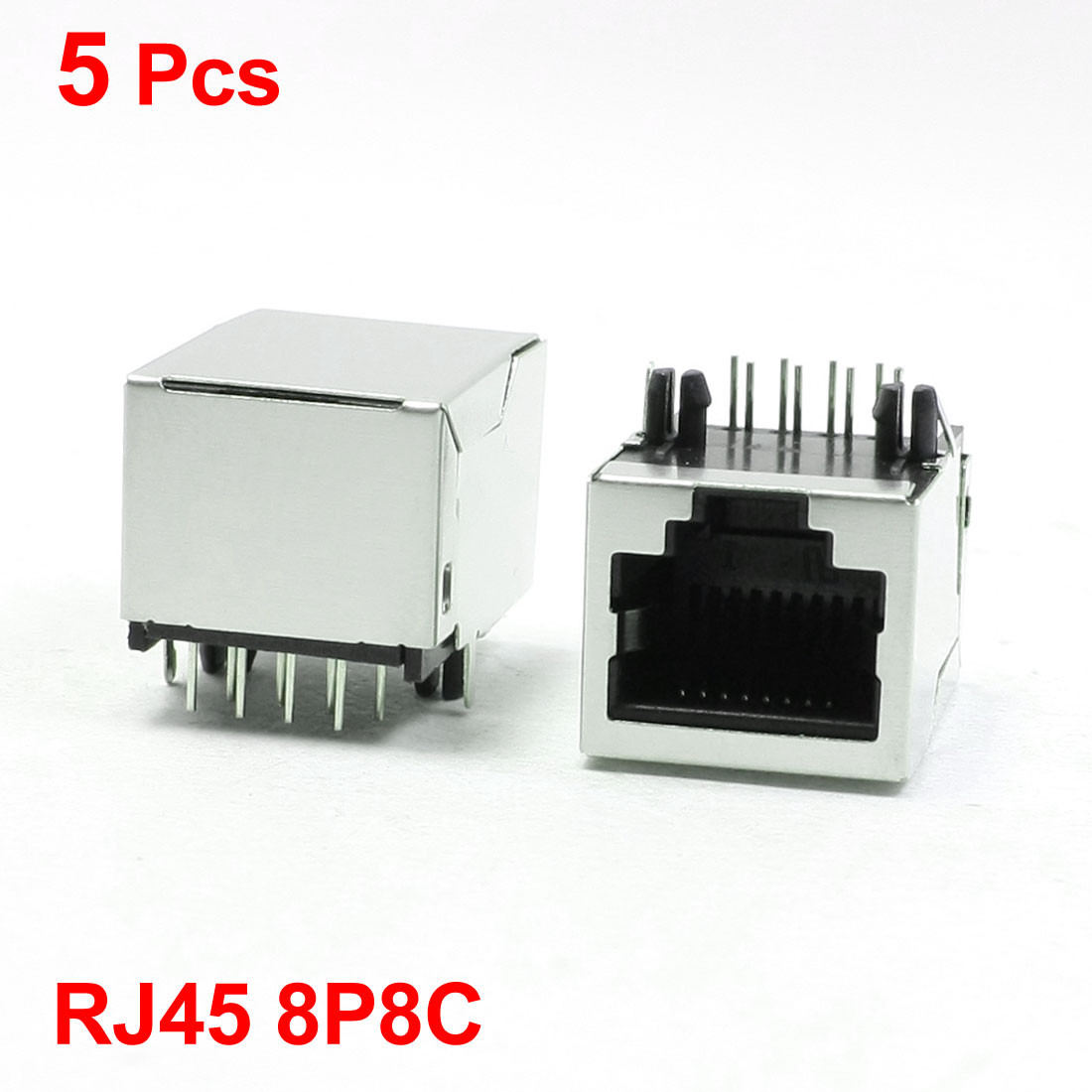 5pcs CAT5/5e/6 Computer LAN 8P8C RJ45 PCB Jack Female Connectors