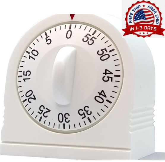 Kitchen Timers for Cooking, 60 Minute Wind up - Chef Cooking Timer with Loud Ala