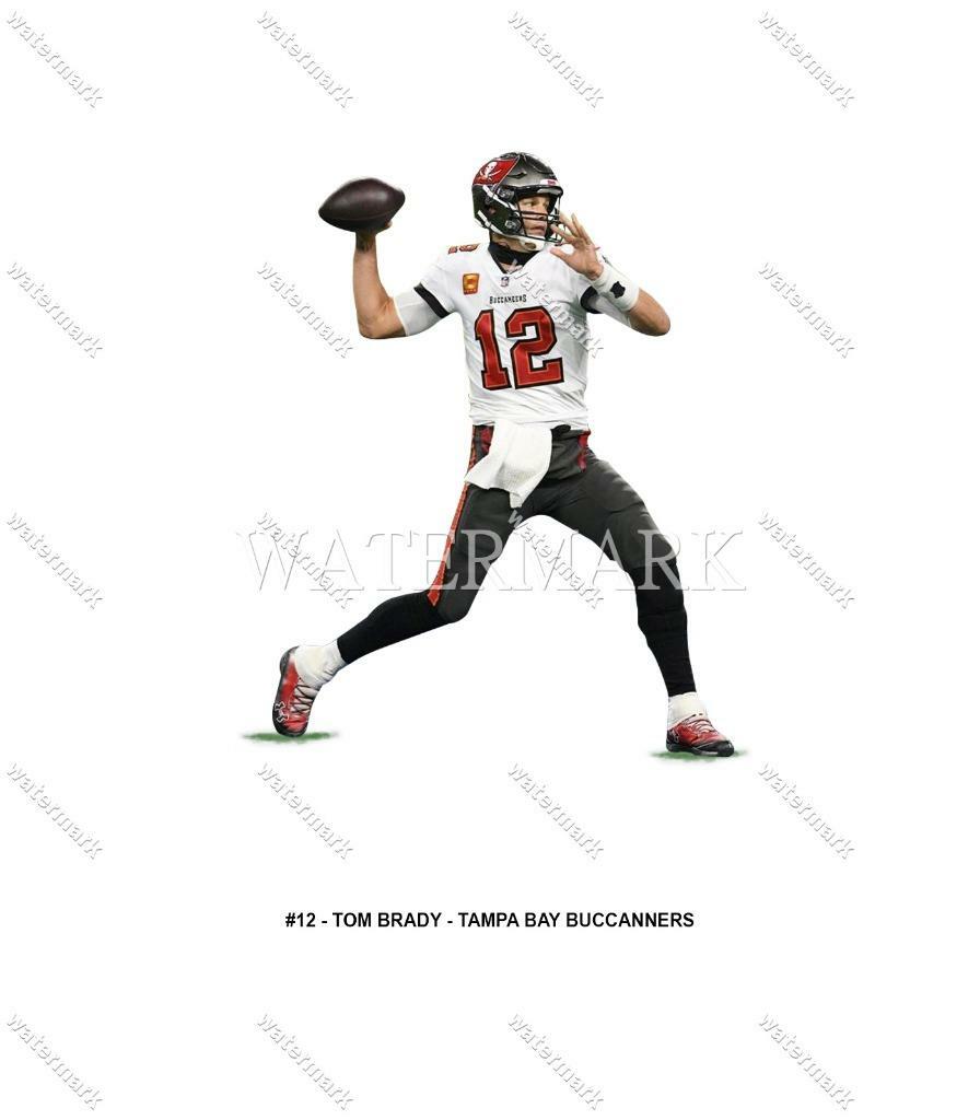 GI756 Tom Brady & Tampa Bay Buccanners Football 8x10 11x14 16x20 24x36 Photo