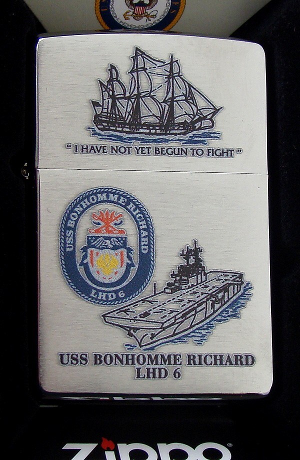 USS Bonhomme Richard (LHD-6) Zippo MIB "I Have Not Yet Begun to Fight"    BC