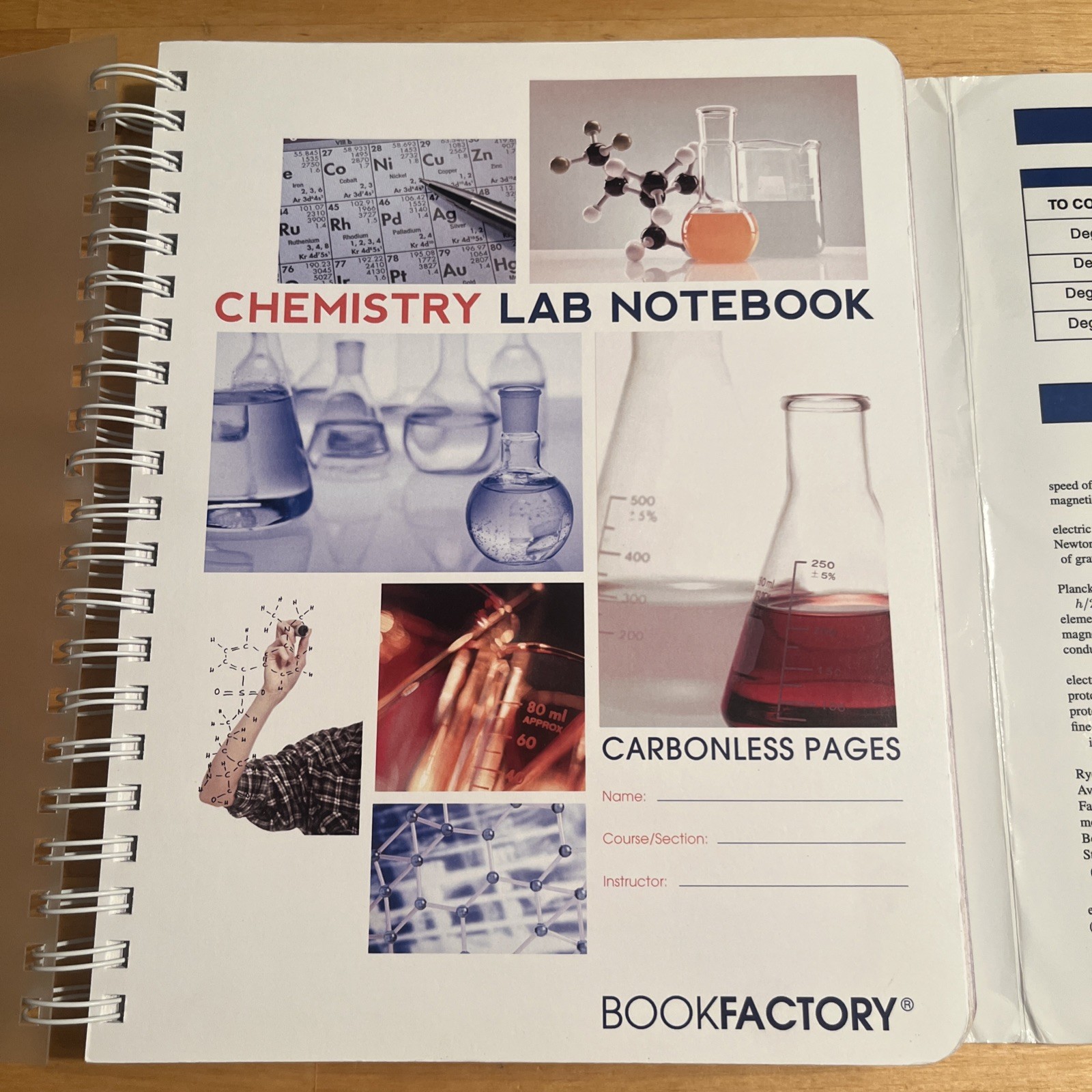 Carbonless Chemistry Lab Notebook - 94 Sets of Pages 8.5'', Book Factory Not 100