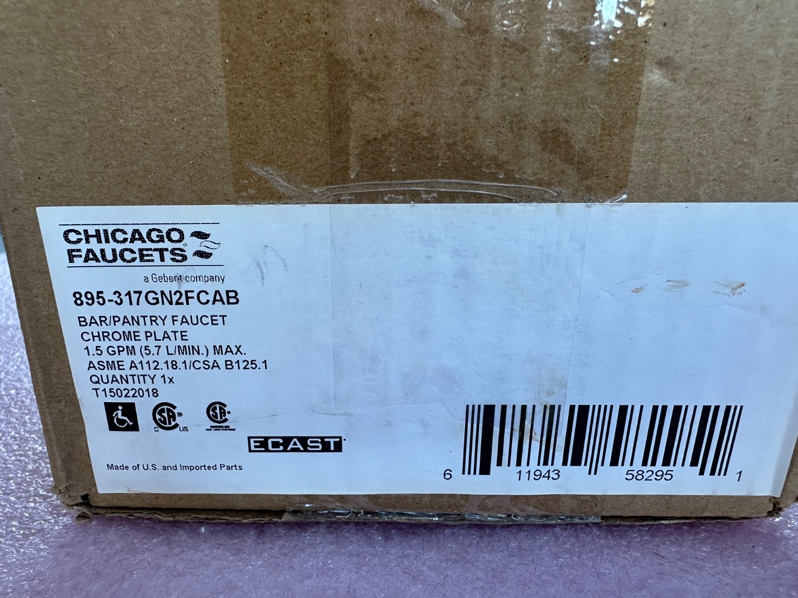 CHICAGO FAUCETS 895-317GN2FCAB , NEW , SEE DETAIL