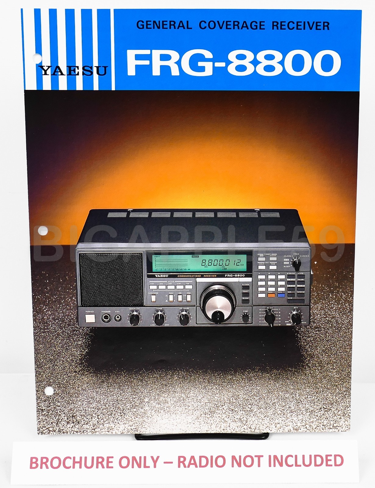 Brochure For Yaesu FRG-8800 Communications Radio Receiver