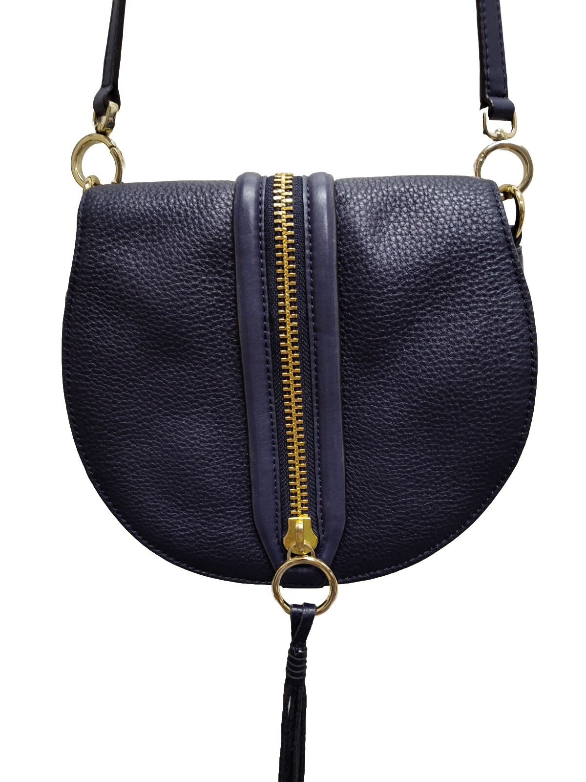 Rebecca Minkoff Twilight Blue Pebbled Leather Clutch Crossbody Bag Purse