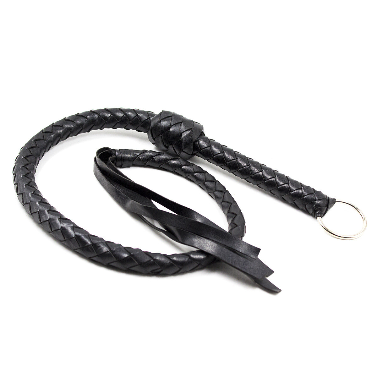 Flogger Leather Whip Riding Crop Black Riding Whip Whip Horse With Cat Whip Fun
