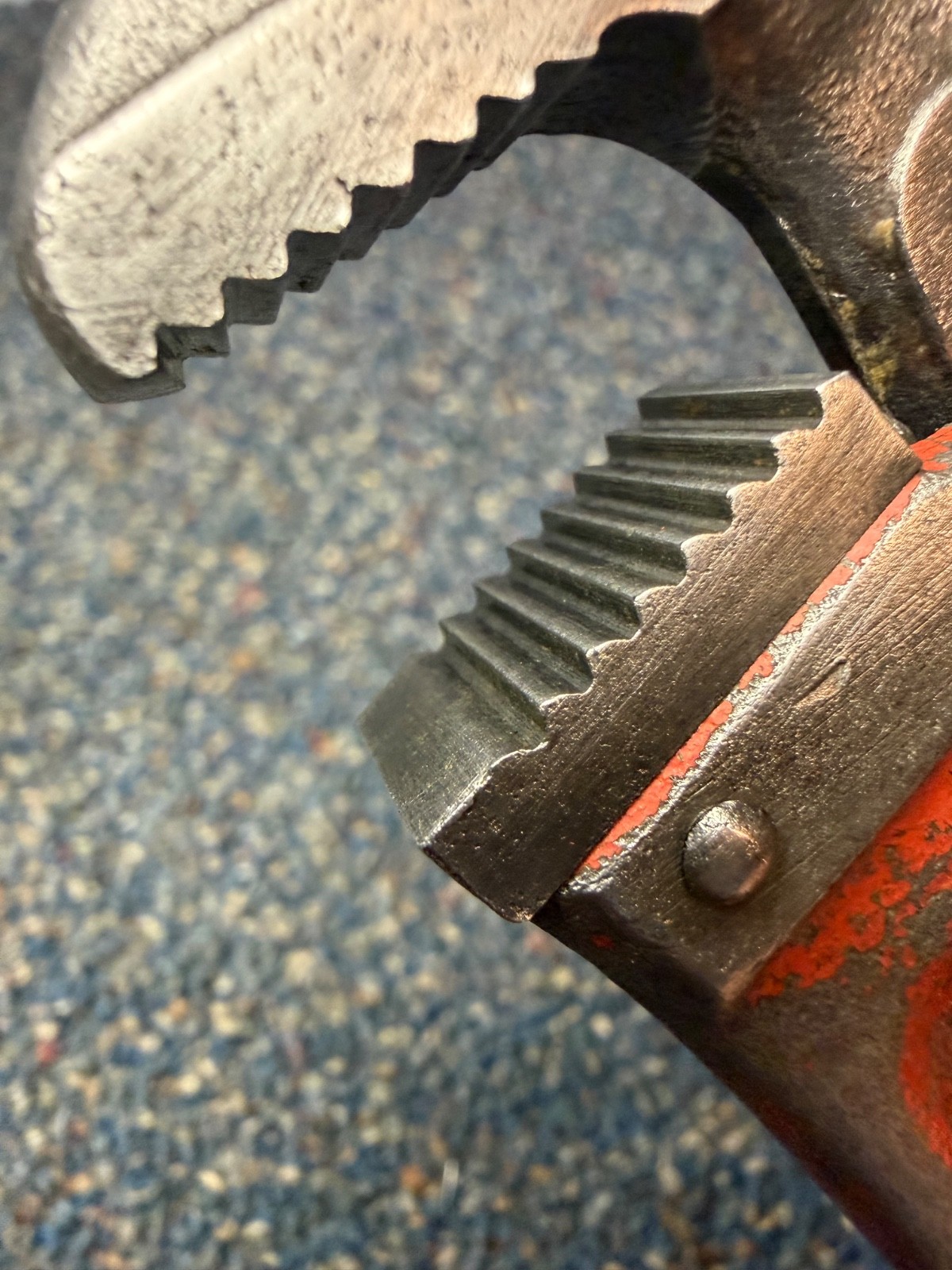 Vtg Ridgid 8" pipe wrench, vg condition