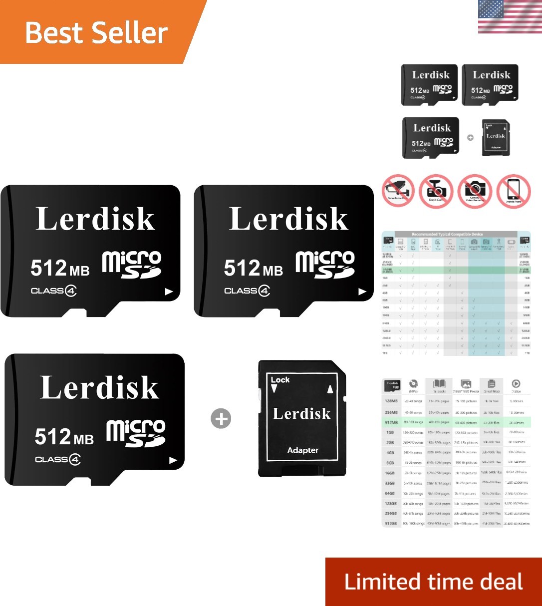 Durable Class 4 Micro SD Cards 512MB - Essential Storage for Small Files