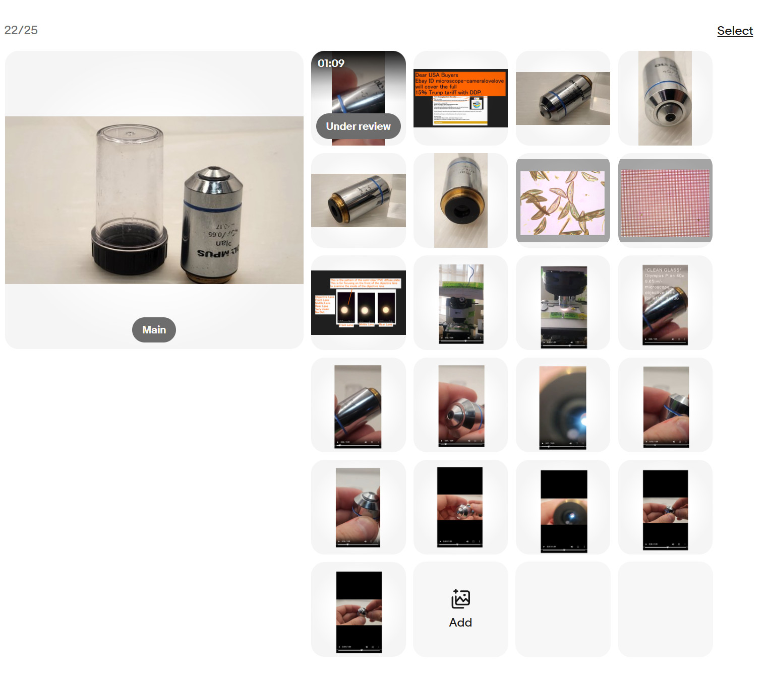 *CLEAN GLASS* Olympus Plan 40x 0.65 ∞/- microscope objective lens for RMS  35136