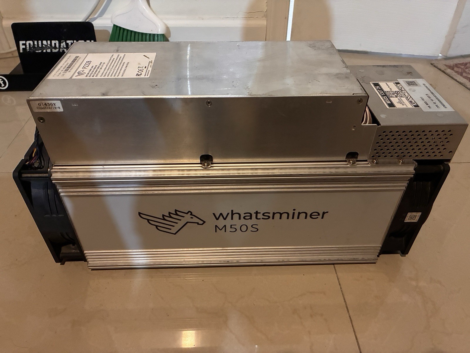 What’s miner M50s 130Th 26 J/Th Used Condition.  Btc Bitcoin. With Cord