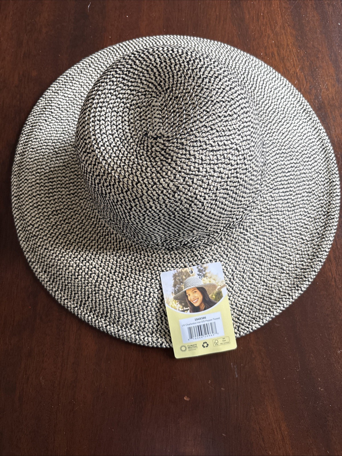 Sun Day Women's UPF 50+ Sun Protection Hat, Beige/Black, One Size