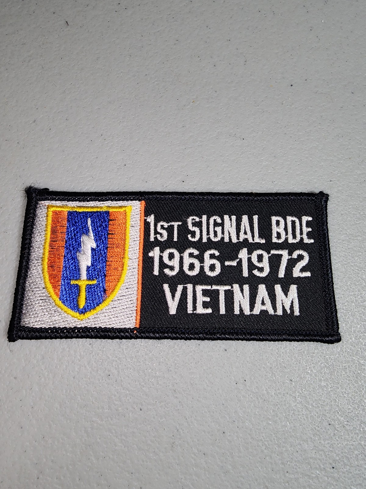 1st Signal BDE 1966-1972 Vietnam Embroidered Patch 4" x 2" Sew On or Iron On