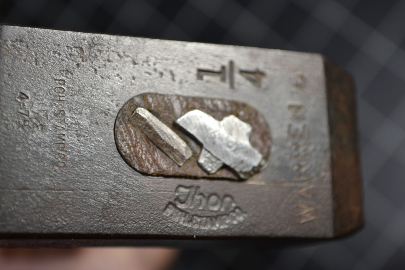 WARREN TOOL CO. - TOOL MARKING STAMP FOR 6# SLEDGE HAMMER HEADS