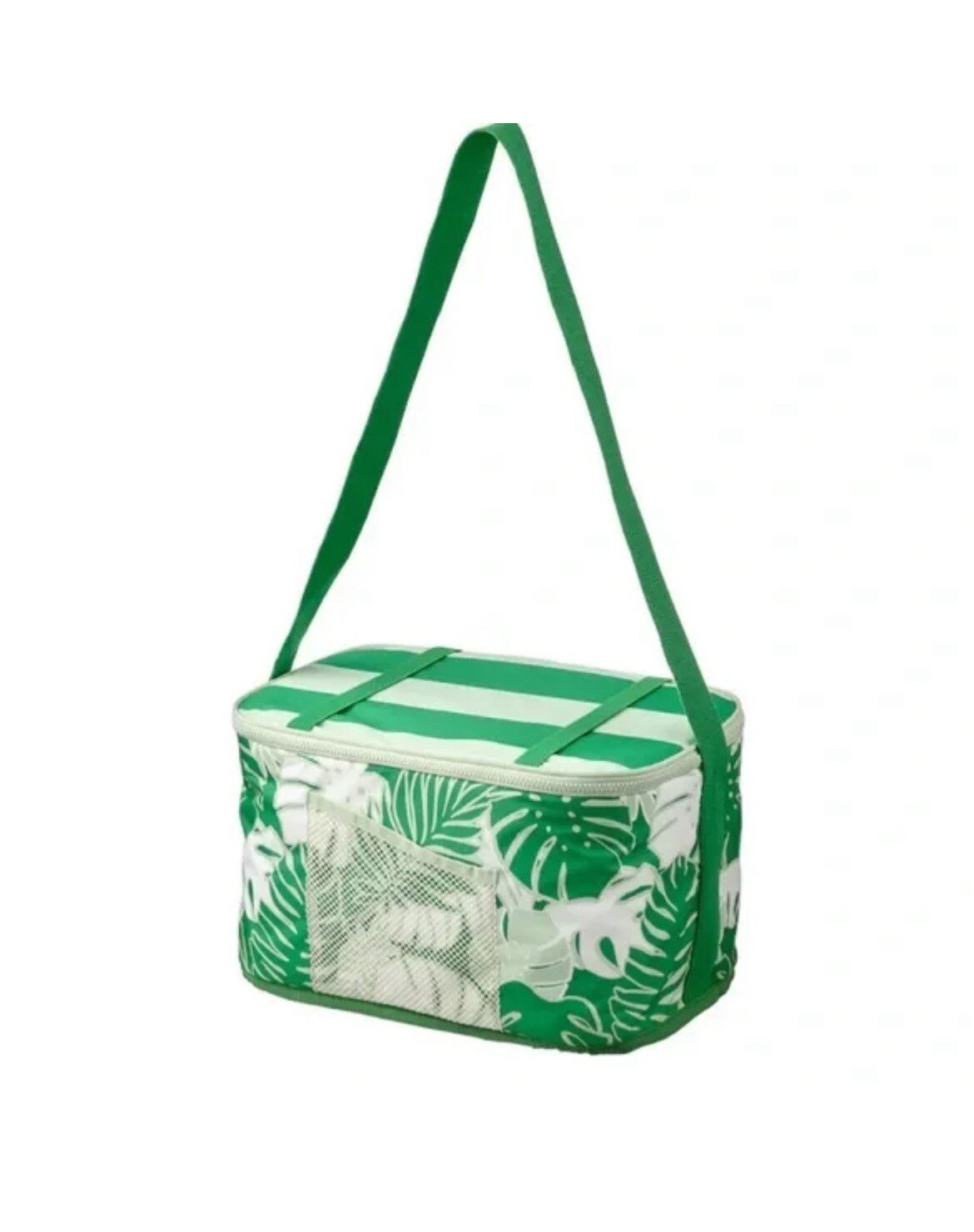 SOMMARFLOX Cooler Bag Patterned/Green, 15"*10 1/4"*8 3/4"