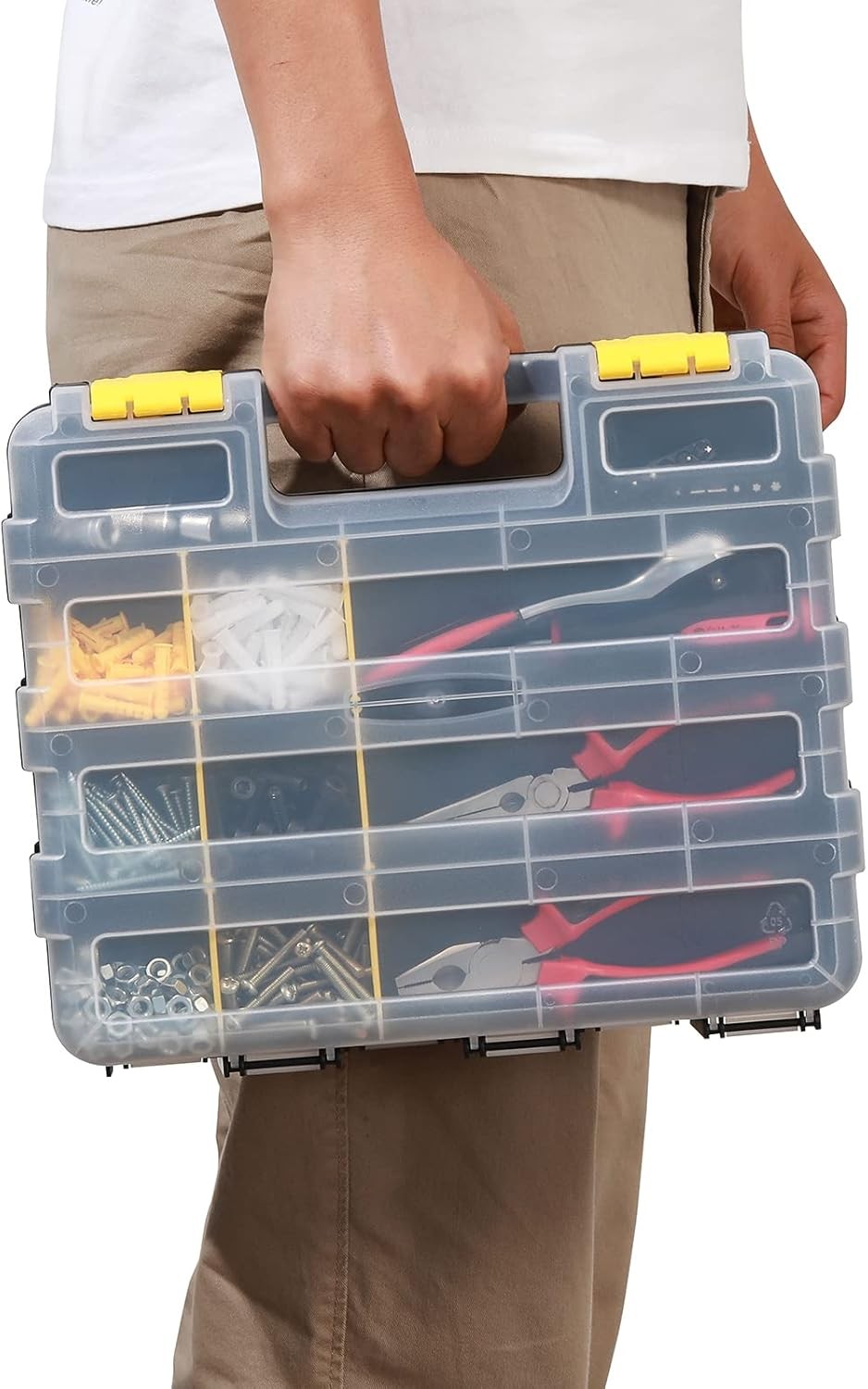 Mayouo Double Side Tools Organizer, Customizable Removable Plastic Dividers