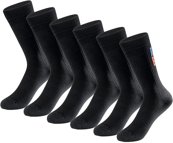 ROCKBROS Cycling Socks,Crew Length Bike Socks,Shock-Absorbing & Non-Slip 3Pairs