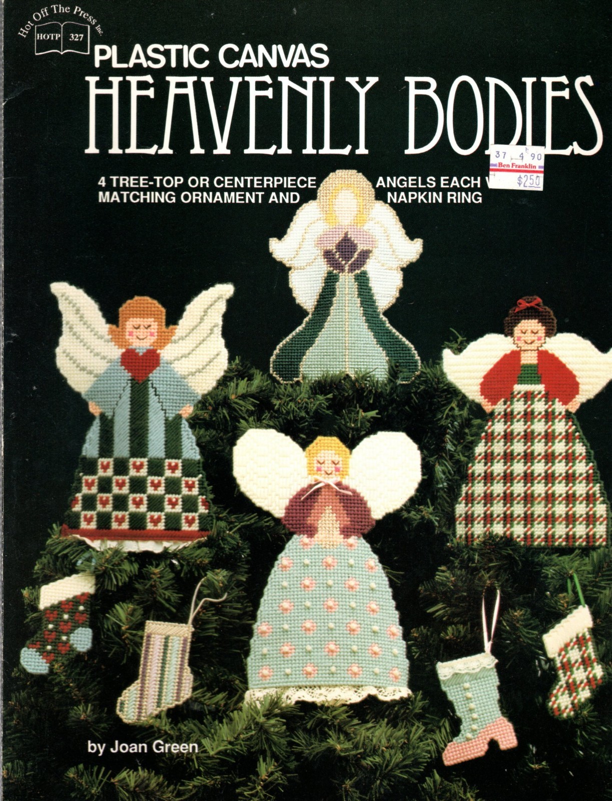 Hot Off The Press 327 HEAVENLY BODIES Angels Orn. Plastic Canvas Pattern Leaflet