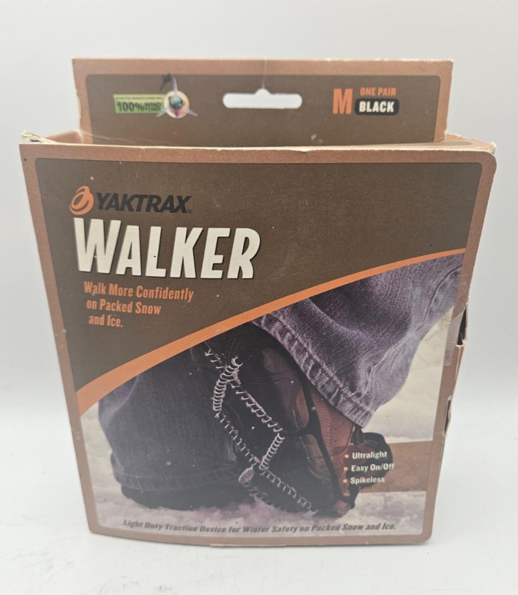 Yaktrax Snow & Ice Walker Size Medium Black Brand new In  Open Box