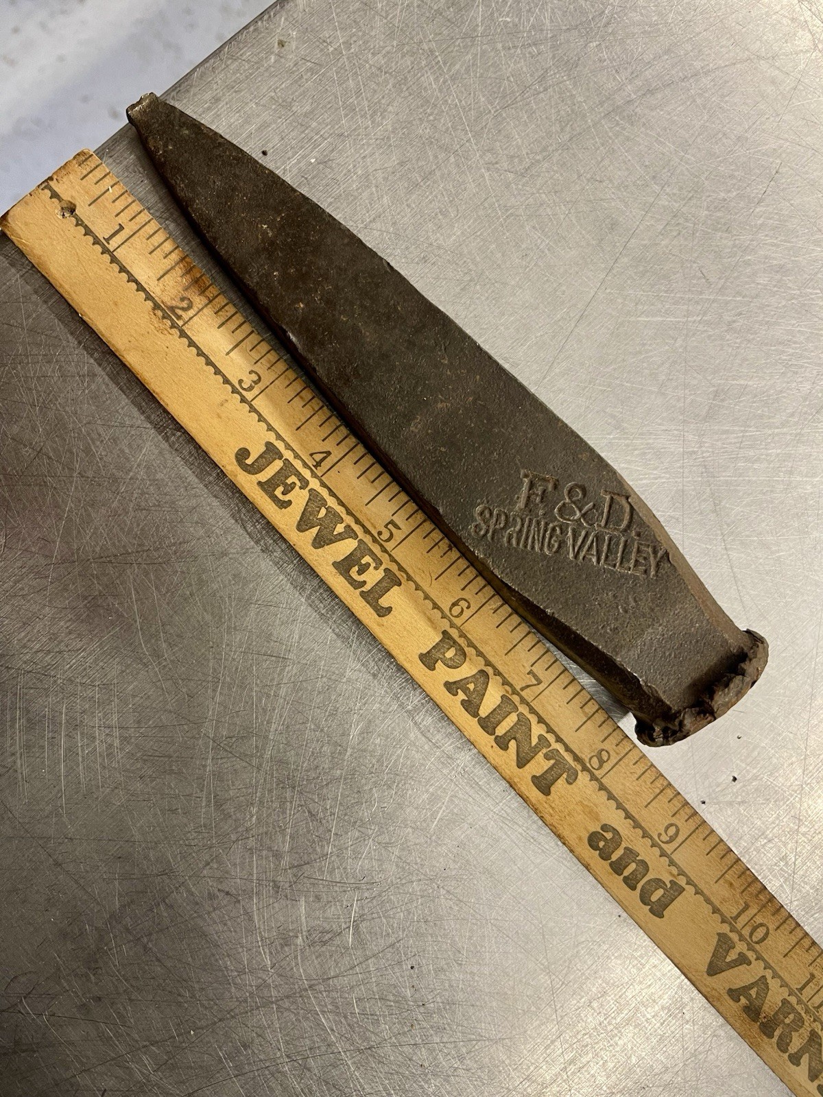 Vintage F&D Spring Valley Blacksmith Punch Tool Wedge