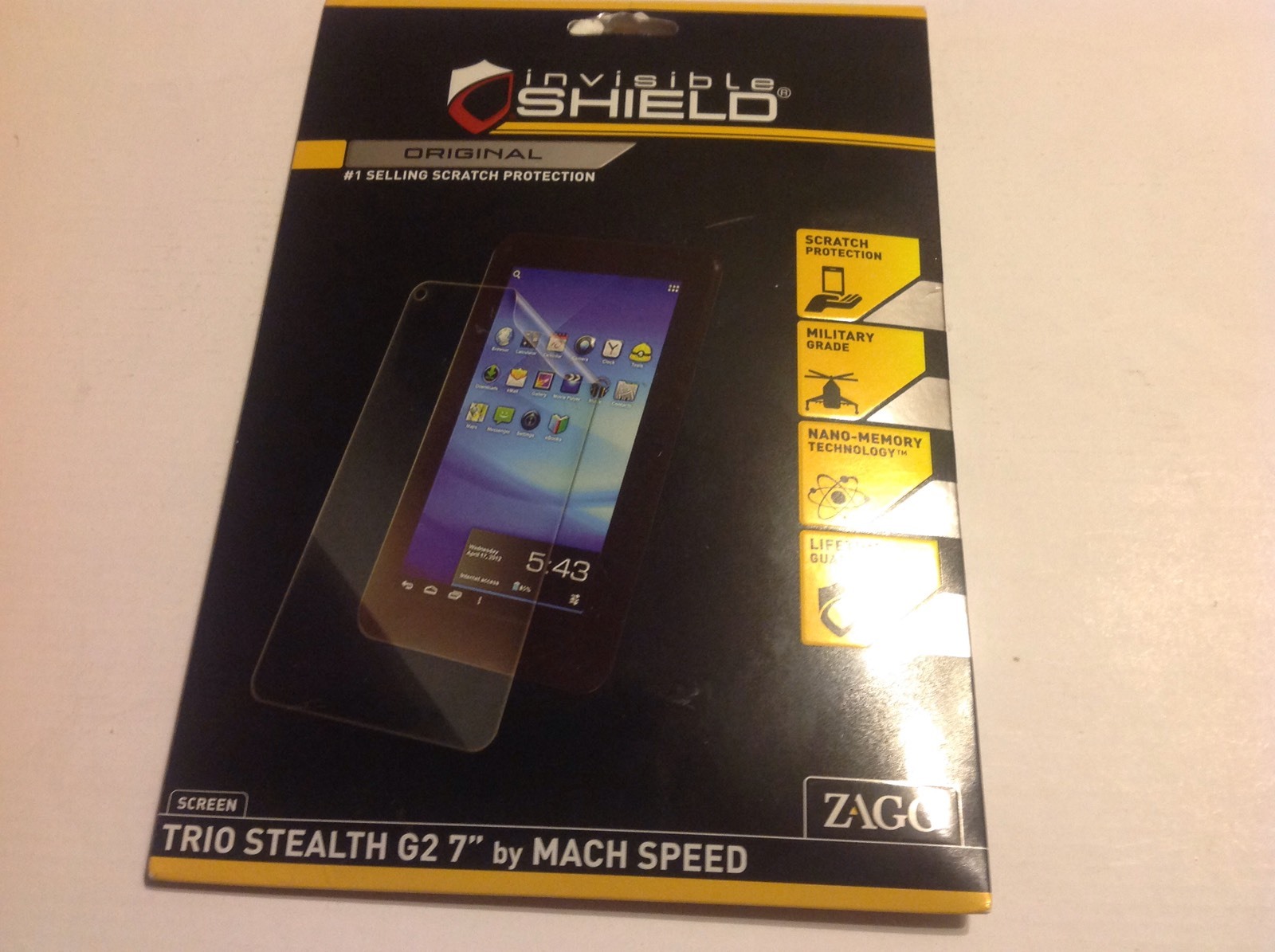Zagg invisible Shield Trio Stealth G2 7" by Screen Protector - Zagg *