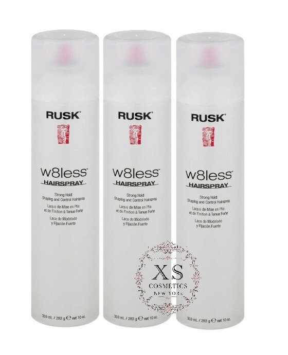 Rusk W8less Hairspray Strong Hold Shaping and Control 10 oz (LOT OF 3)