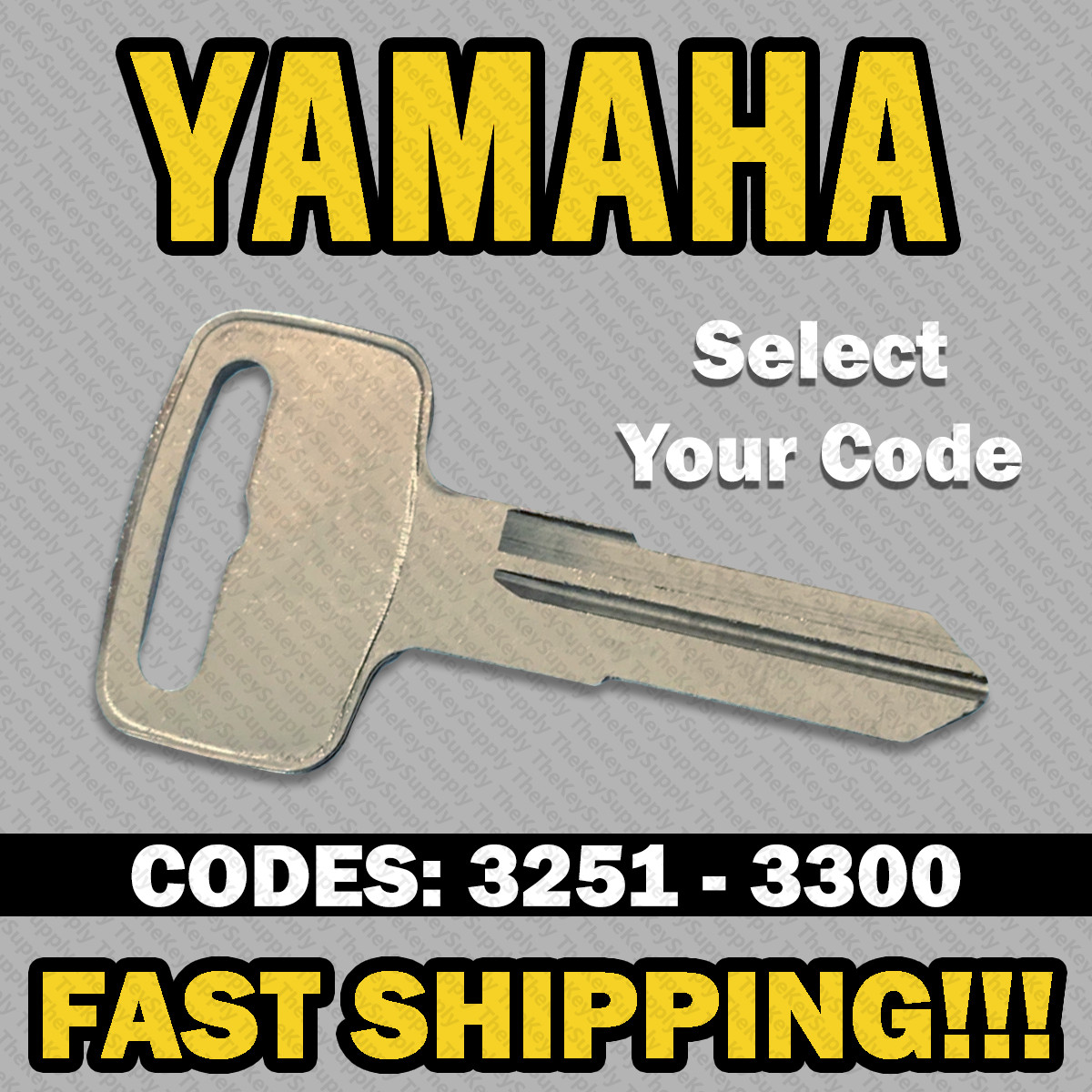Yamaha Motorcycle Replacement Key Cut to Your Code 3251 - 3300